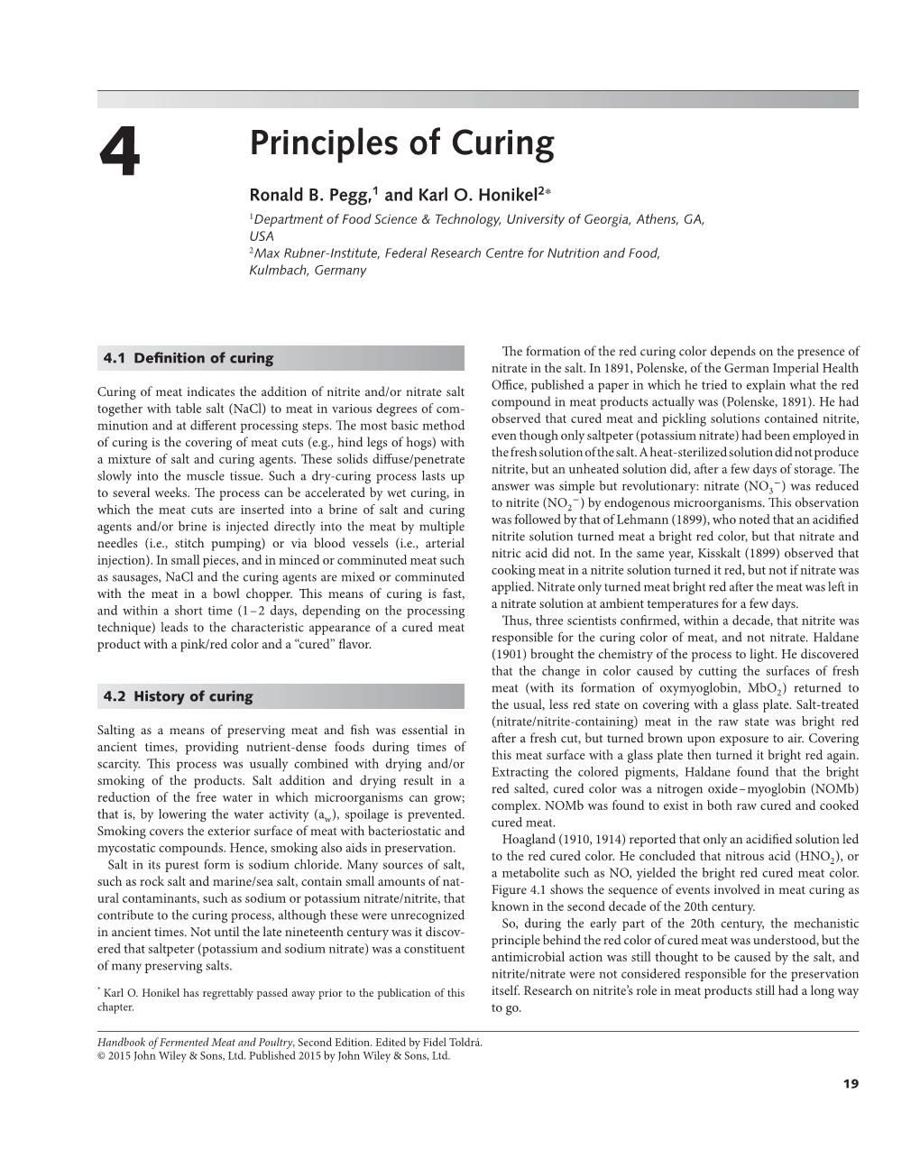 Principles of Curing Ronald B