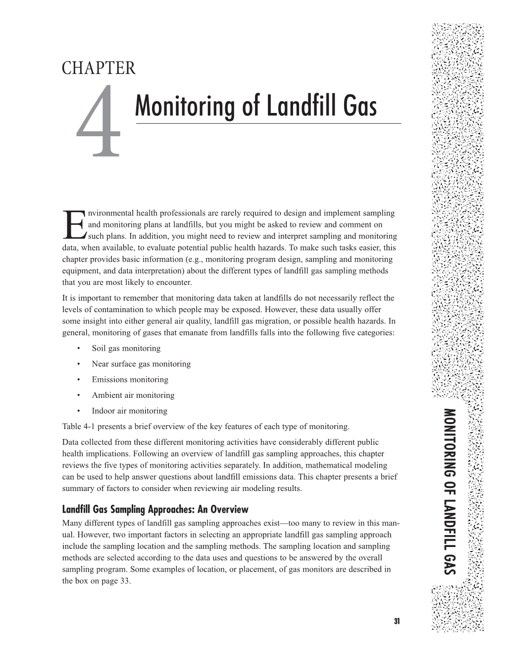 MONITORING of LANDFILL GAS 11 33 Monitoring of Landfill Gas of Landfill Monitoring