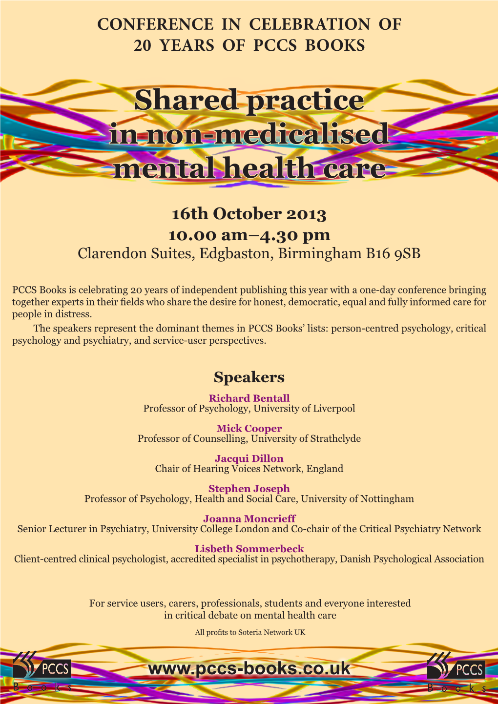 'Shared Practice in Non-Medicalised Health Care' Conference Flyer