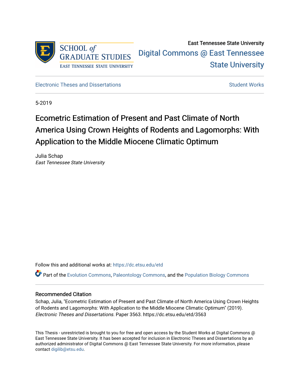 Ecometric Estimation of Present and Past Climate of North America