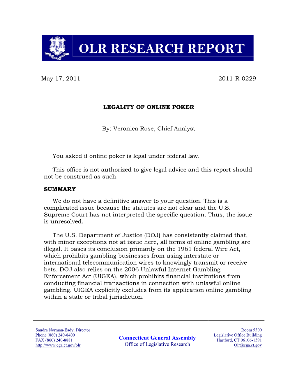 Olr Research Report