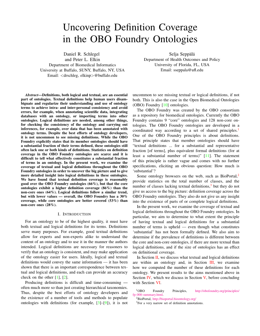 Uncovering Definition Coverage in the OBO Foundry Ontologies