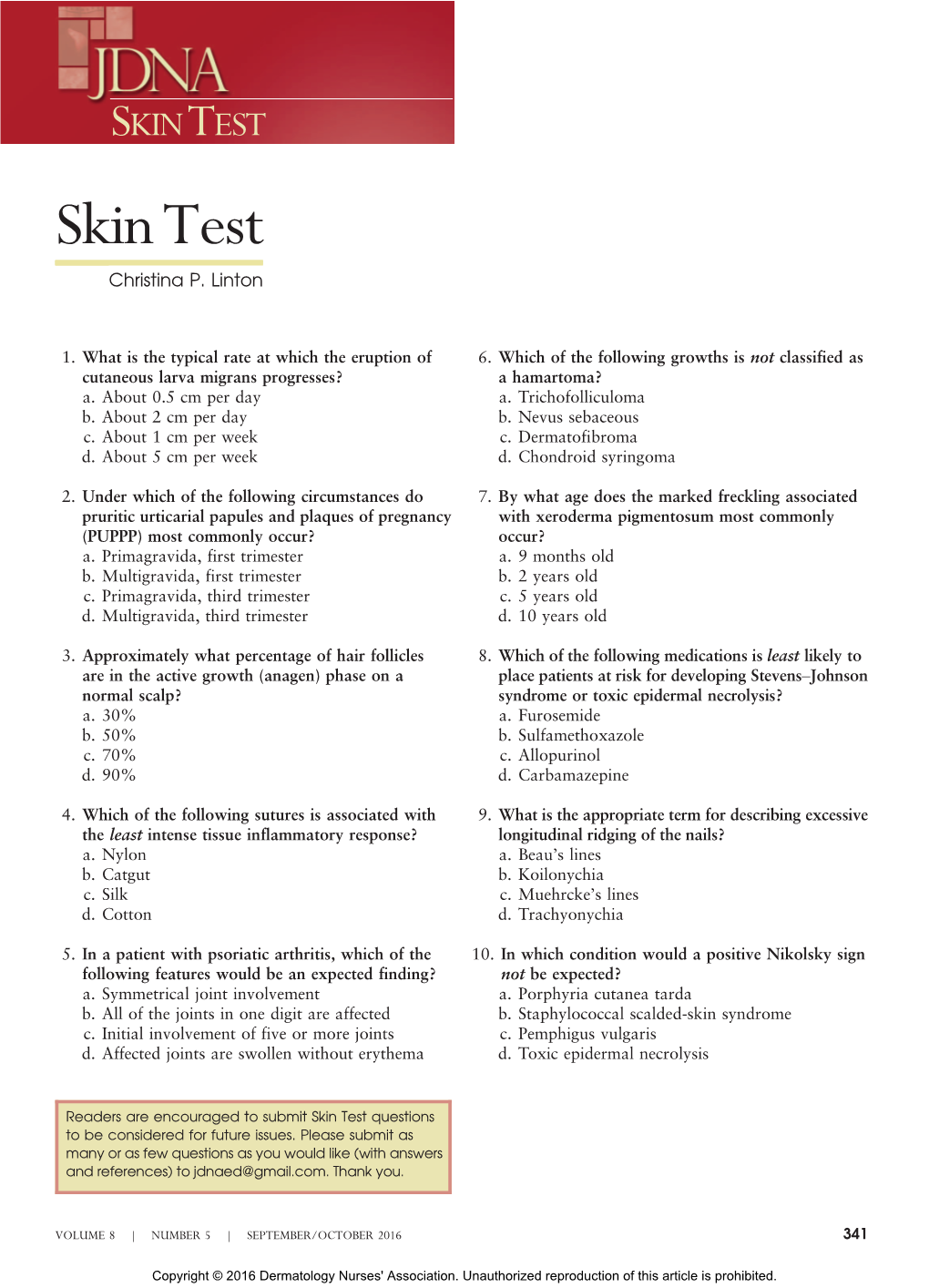 Skin Test Christina P