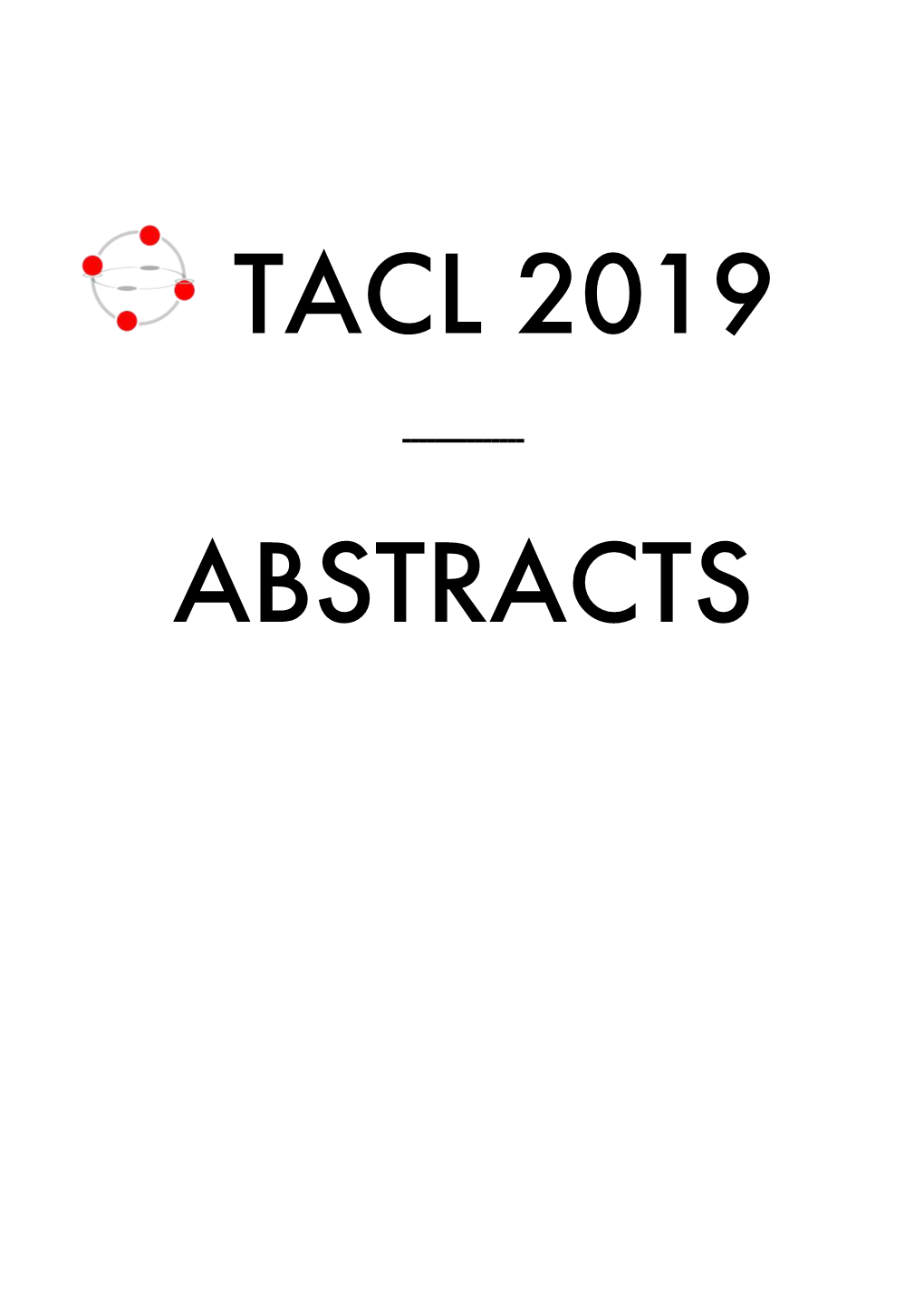 Tacl 2019 Abstracts