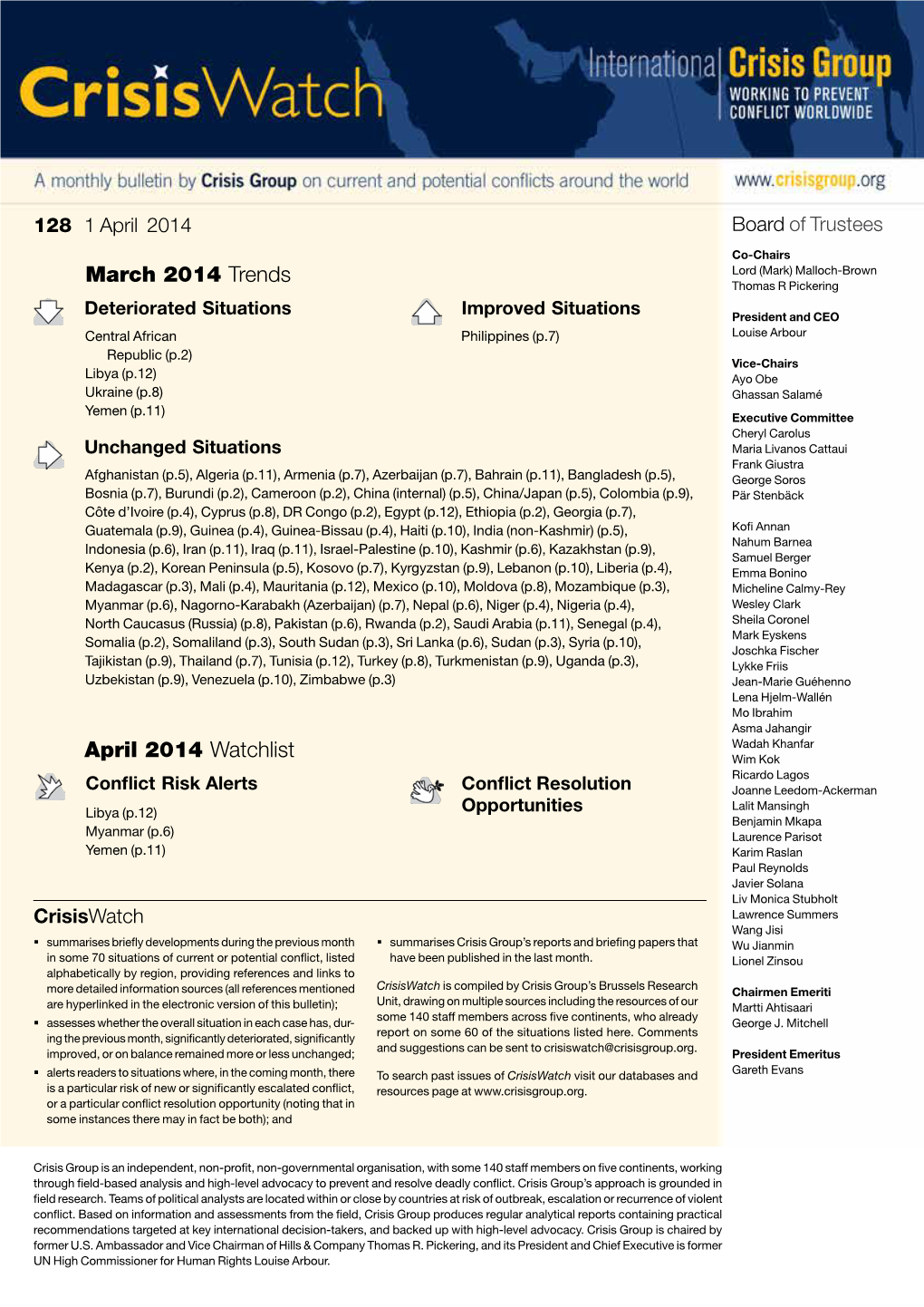 April 2014 Watchlist March 2014 Trends