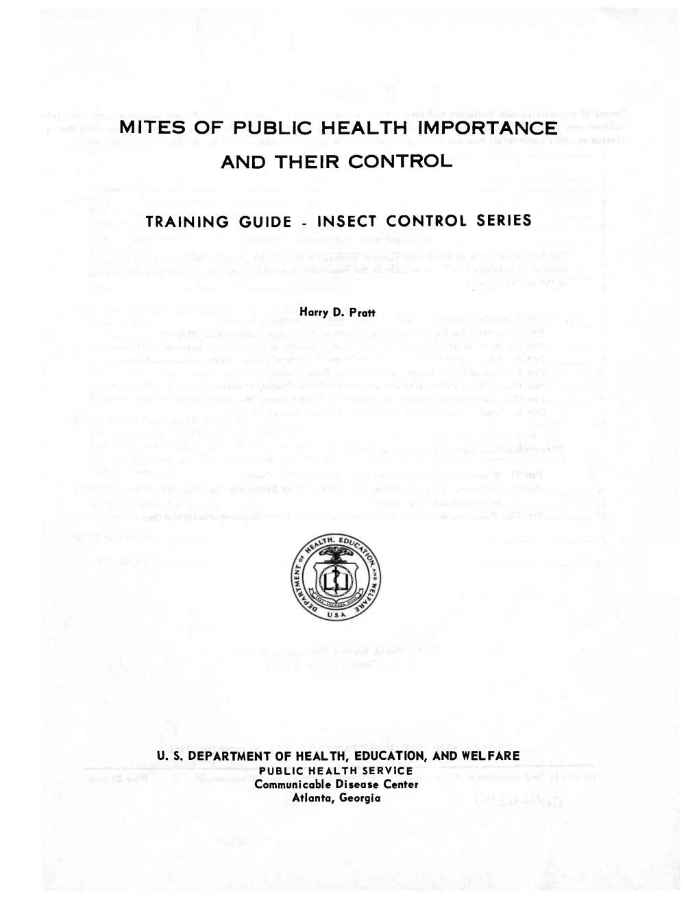 Mites of Public Health Importance And