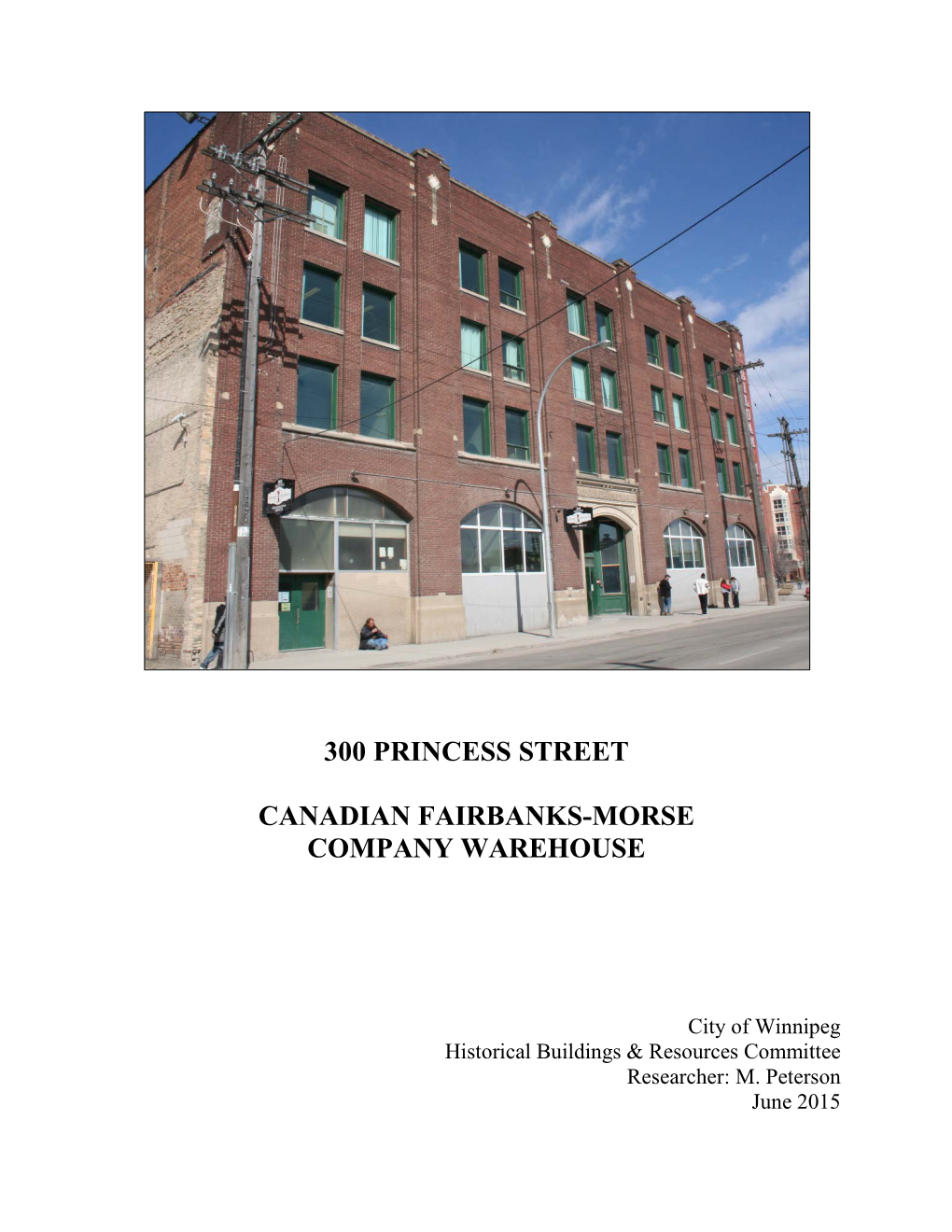 300 Princess Street Canadian Fairbanks-Morse Company