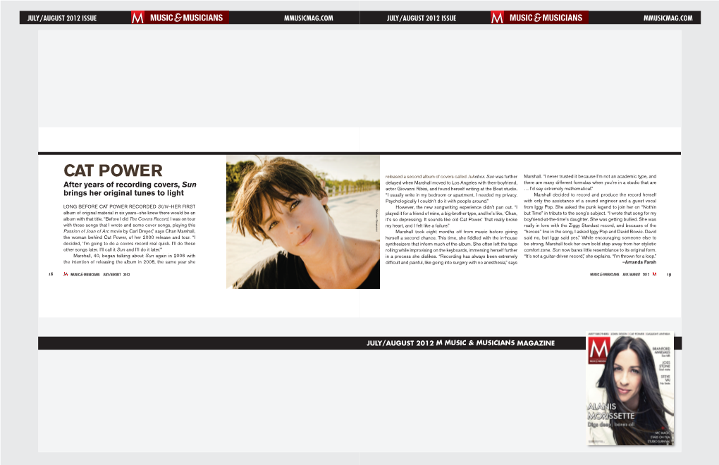 Cat Power Released a Second Album of Covers Called Jukebox