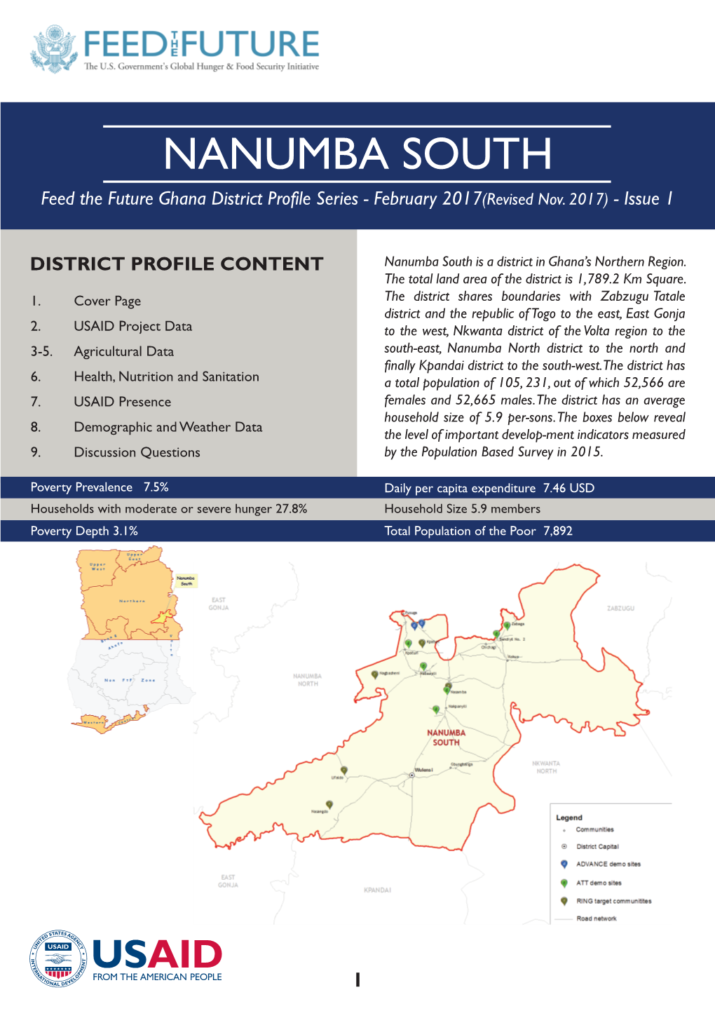 NANUMBA SOUTH Feed the Future Ghana District Profile Series - February 2017(Revised Nov