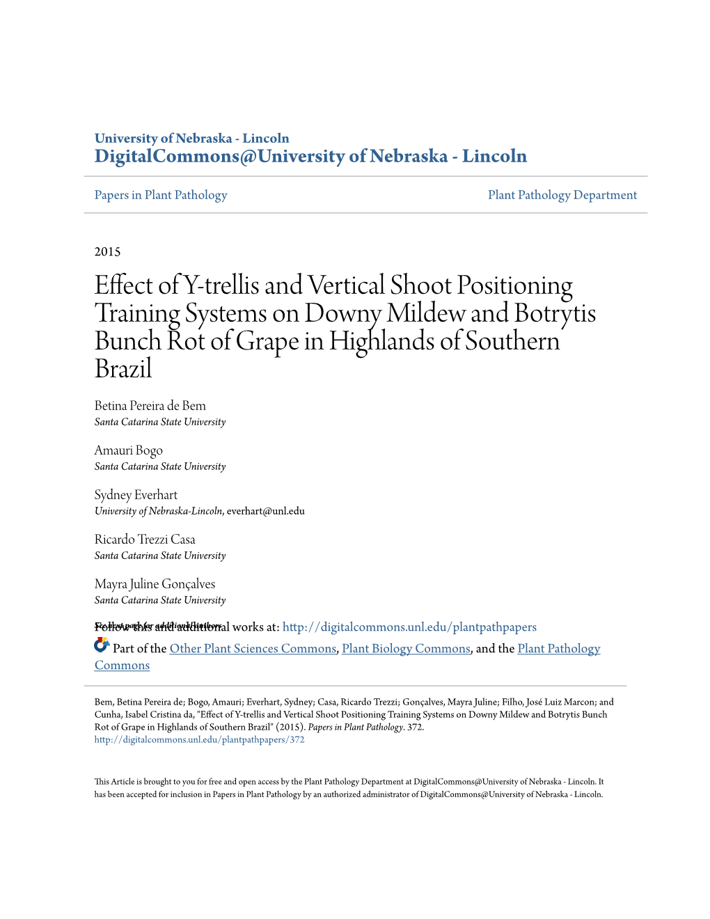 Effect of Y-Trellis and Vertical Shoot Positioning Training Systems On