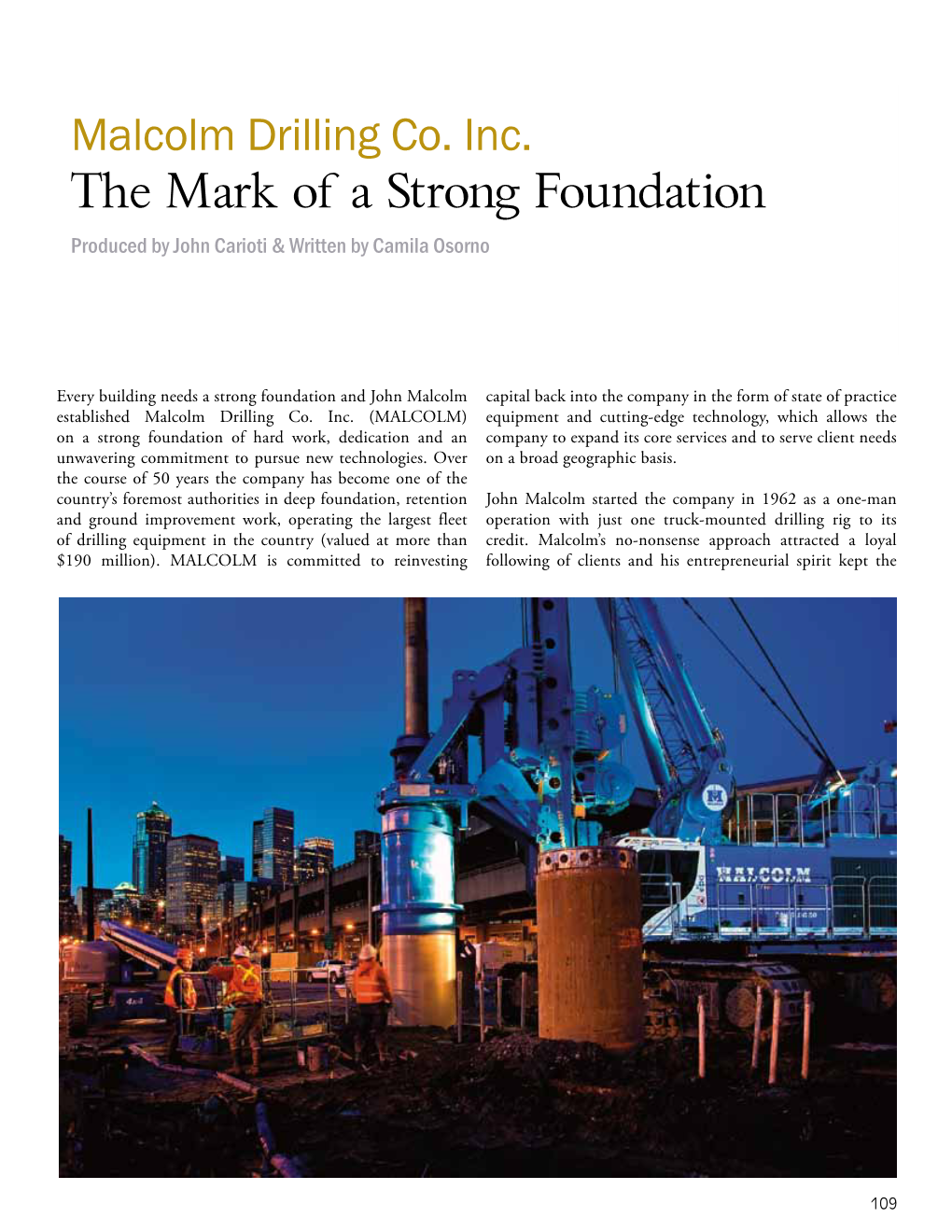 The Mark of a Strong Foundation Produced by John Carioti & Written by Camila Osorno