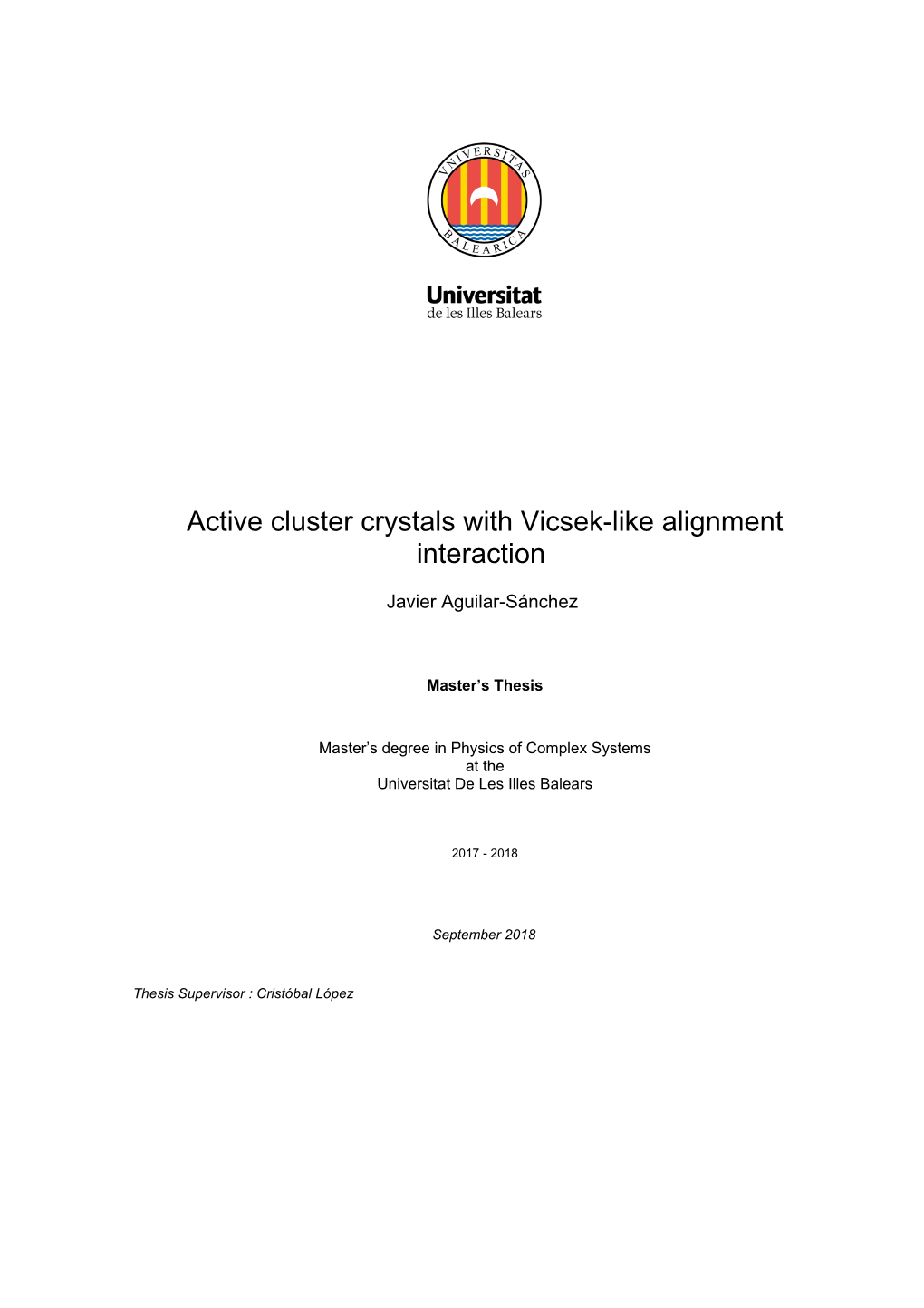 Active Cluster Crystals with Vicsek-Like Alignment Interaction