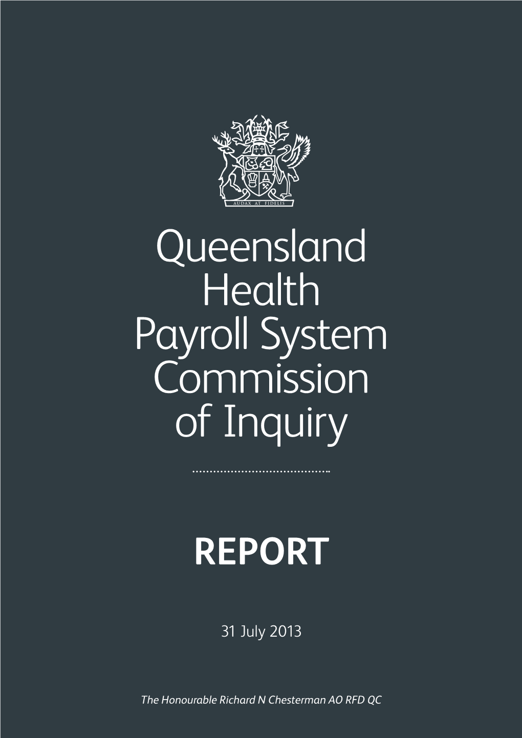 Queensland Health Payroll System Commission of Inquiry