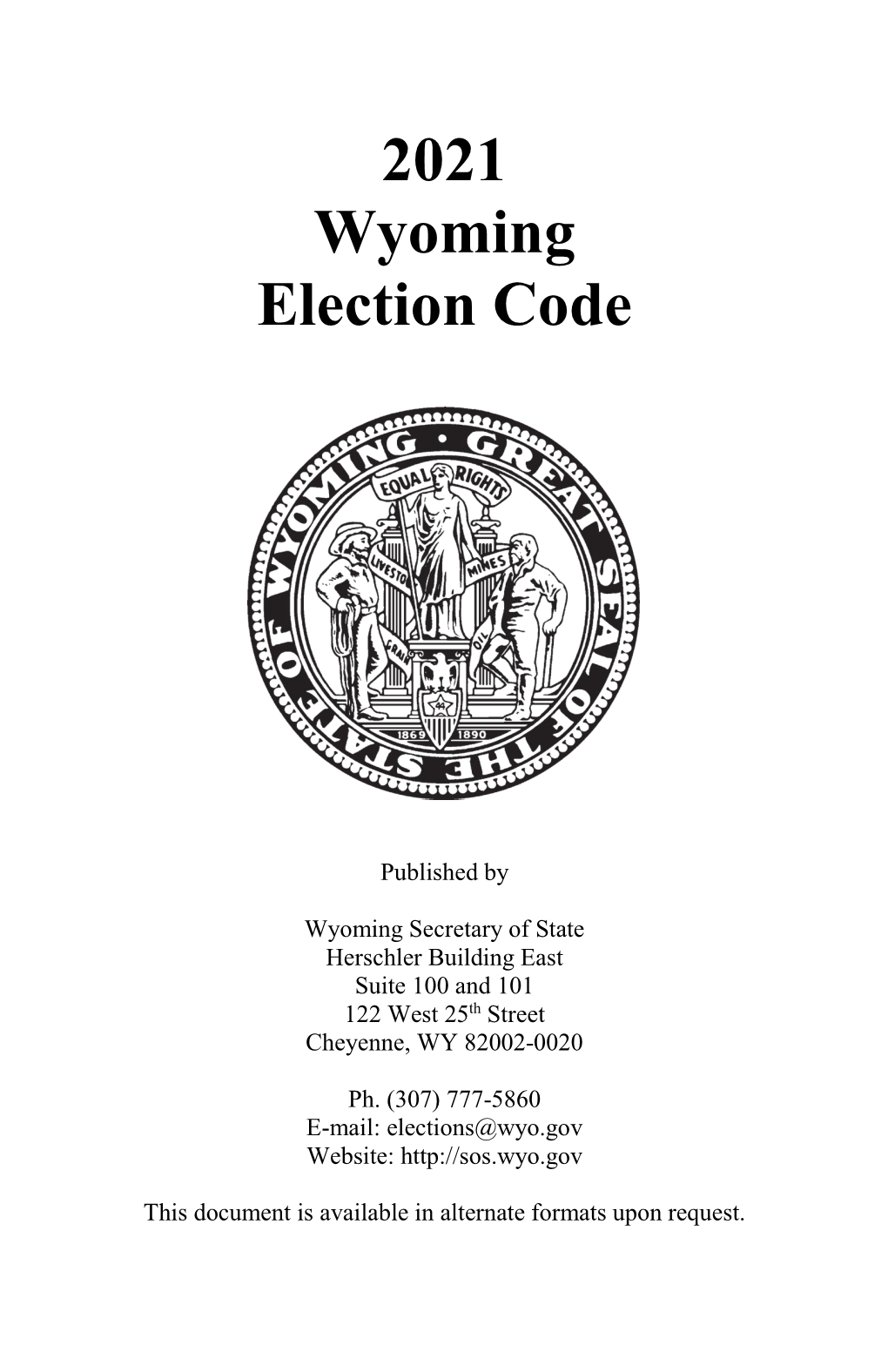 2021 Wyoming Election Code