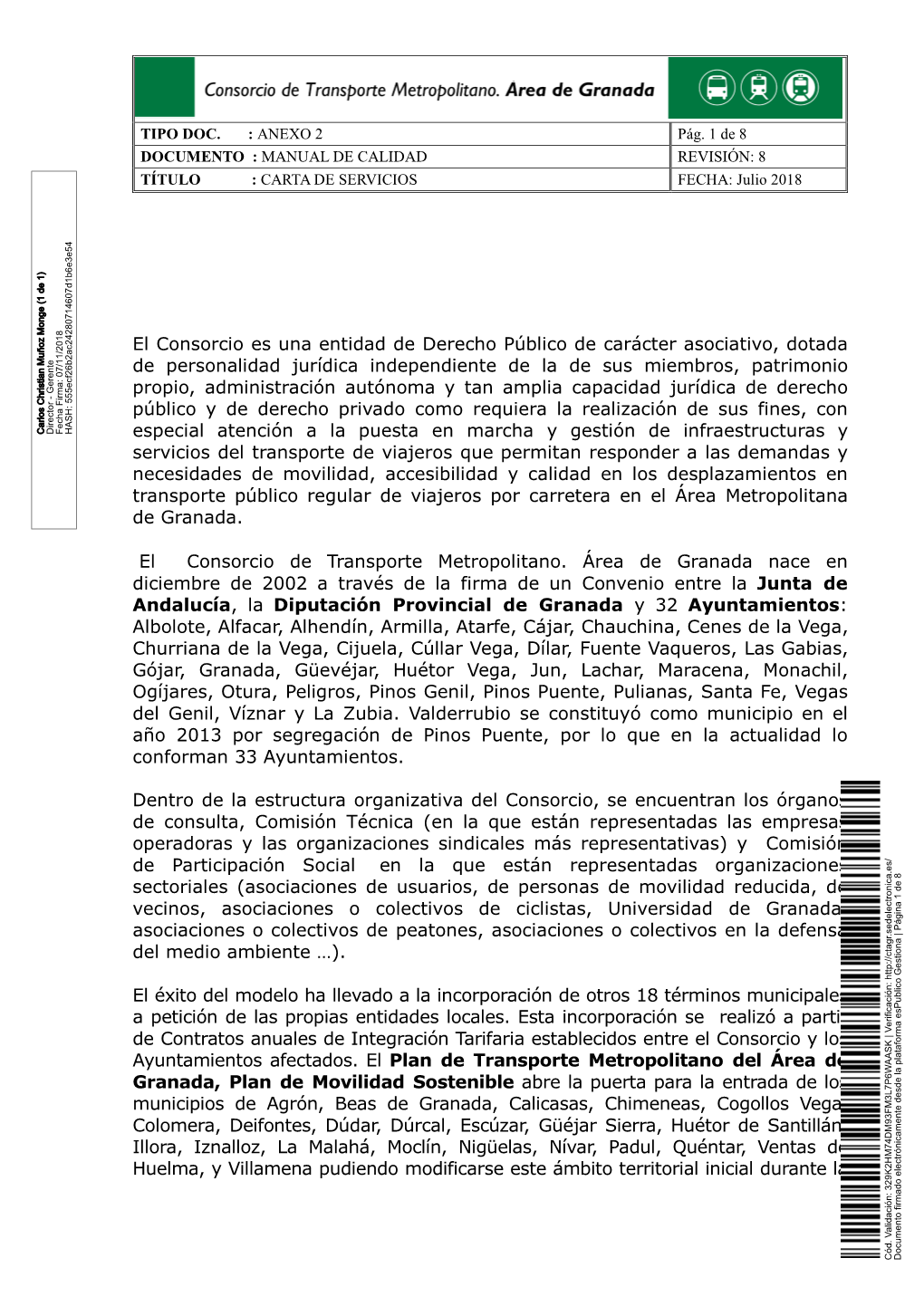 El Consorcio Es Una Entidad De Derecho Público De Carácter