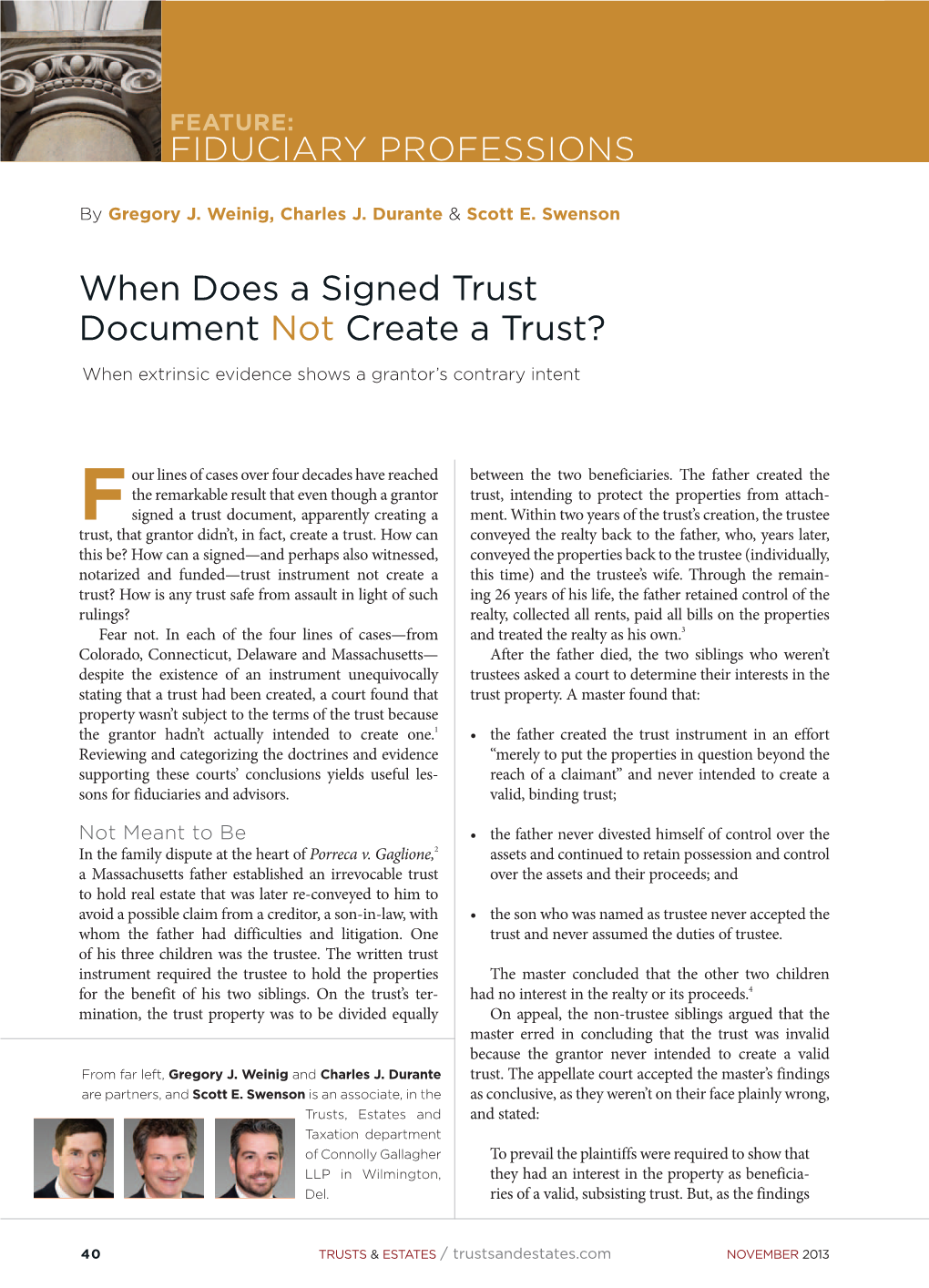 When Does a Signed Trust Document Not Create a Trust? When Extrinsic Evidence Shows a Grantor’S Contrary Intent