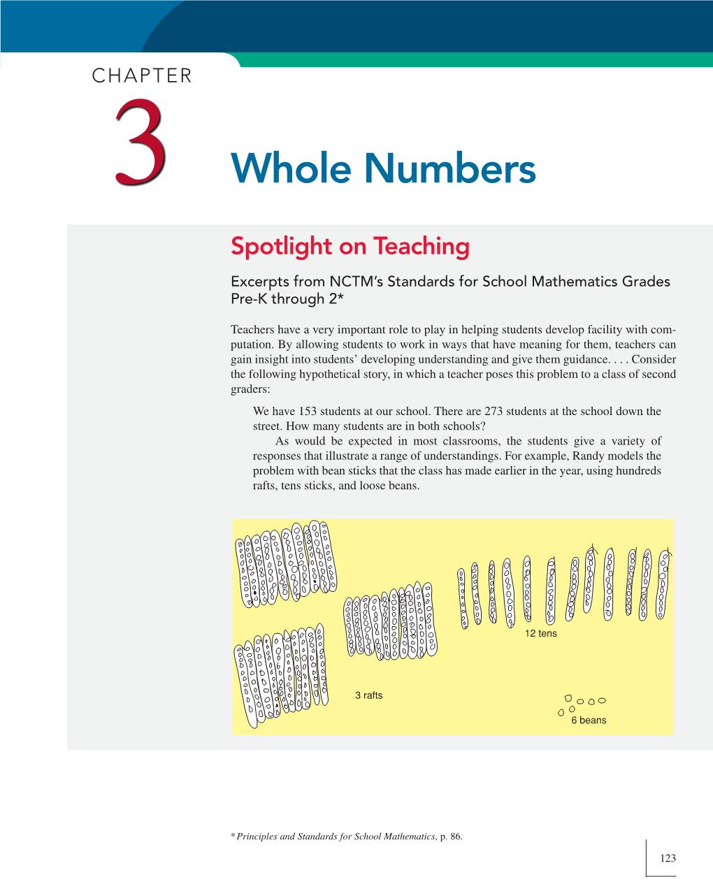 Whole Numbers Spotlight on Teaching Excerpts from NCTM’S Standards for School Mathematics Grades Pre-K Through 2*