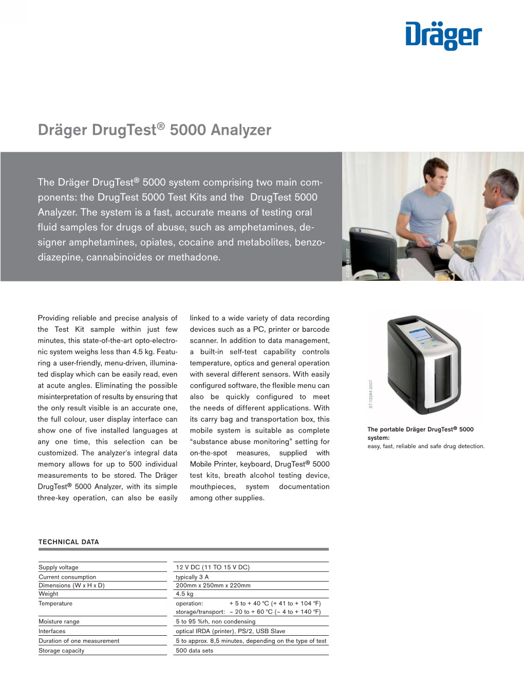 Dräger Drugtest® 5000 Analyzer