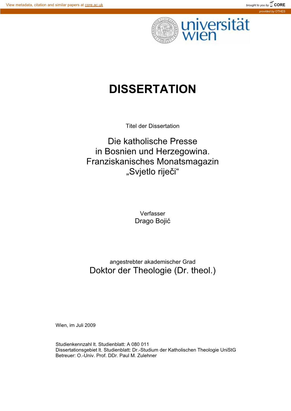 Dissertation