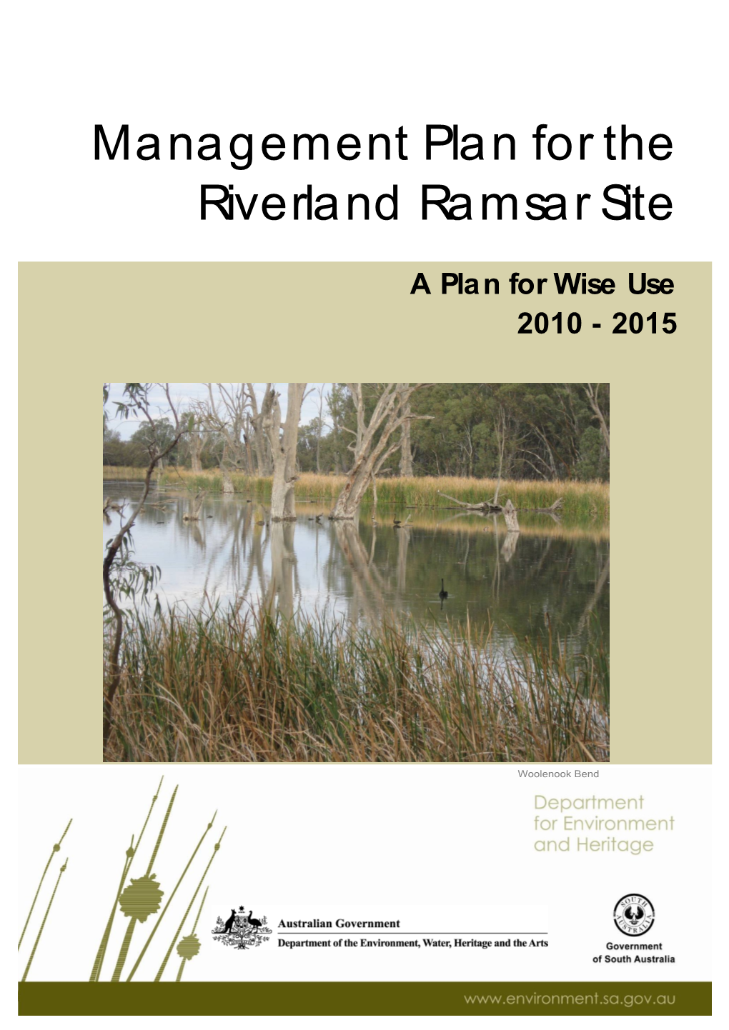 Management Plan for the Riverland Ramsar Site