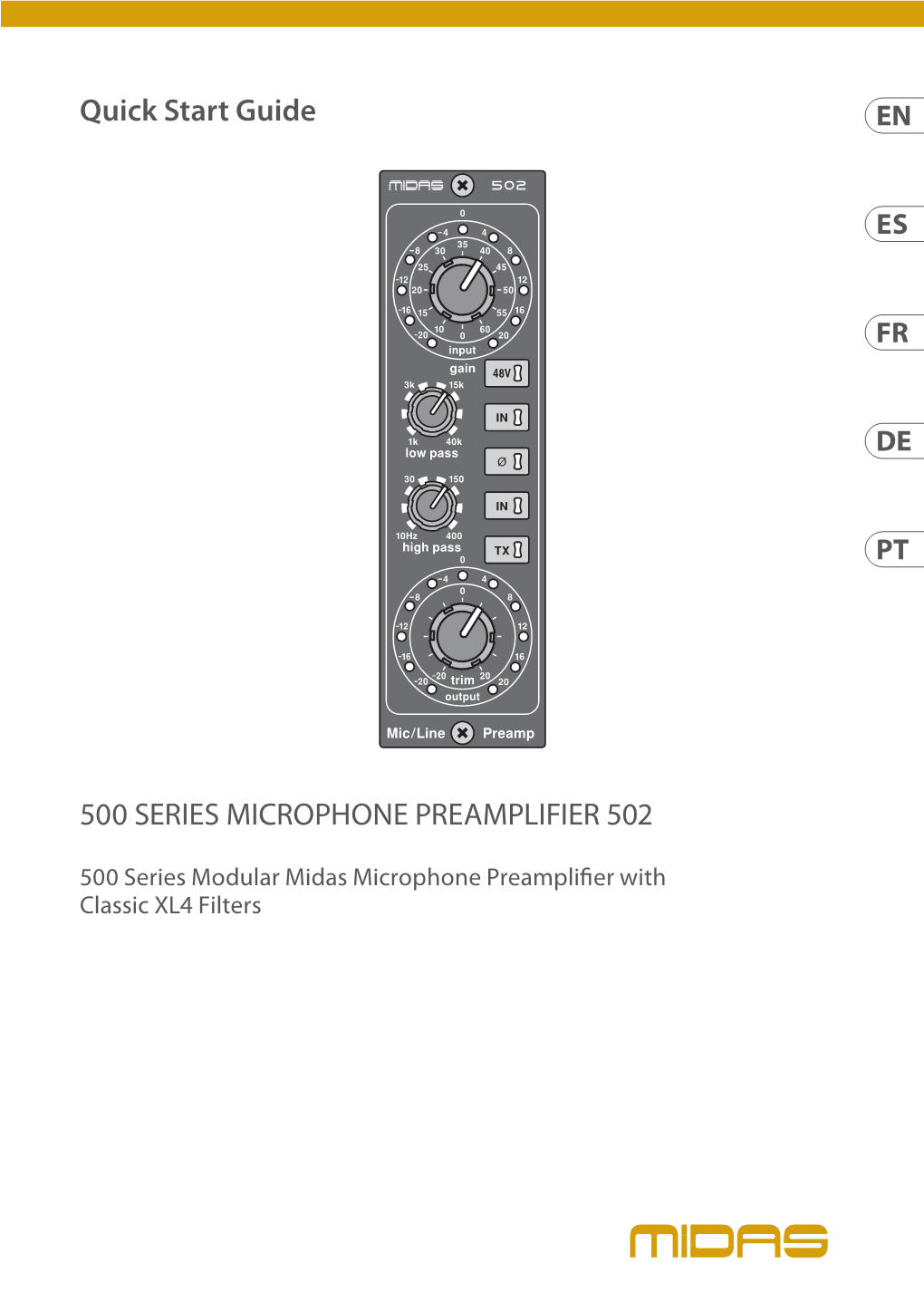 CREA DOCU1 PH1 QSG P0E8H MICROPHONE PREAMPLIFIER 502 EN A6 2019-07-17 Rev.1.Indd