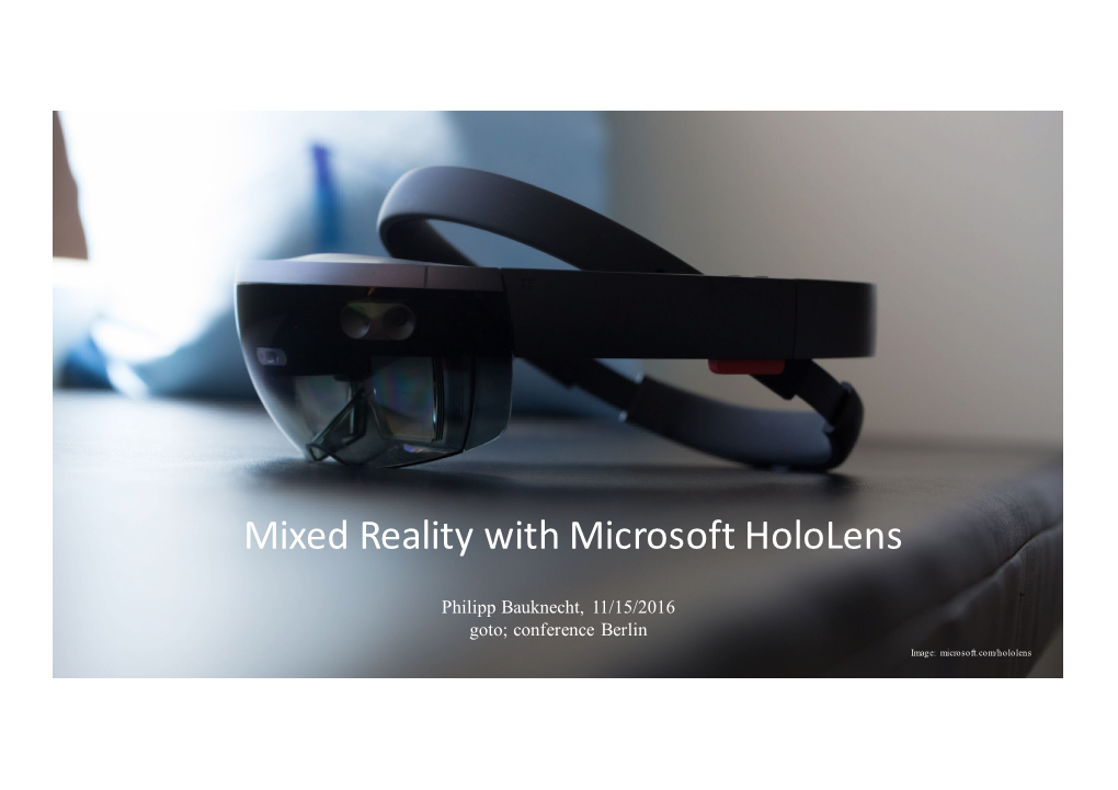 Mixed Reality with Microsoft Hololens