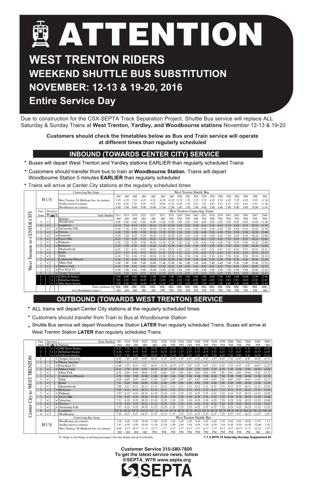 CHE Sat-Sun Sched Adjustment 16