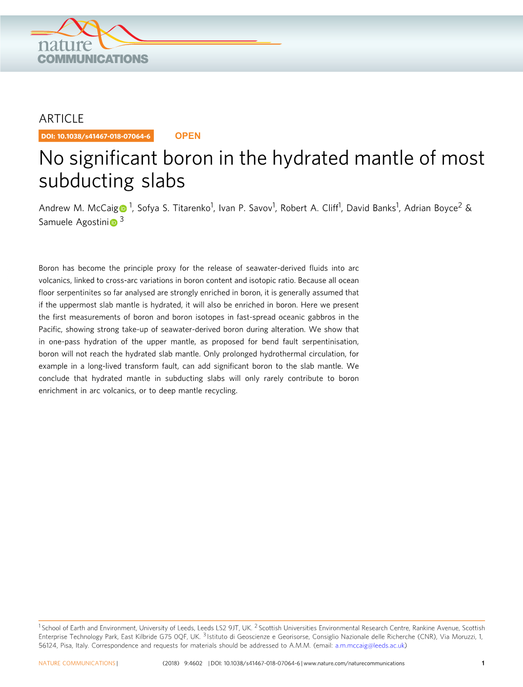 No Significant Boron in the Hydrated Mantle of Most Subducting Slabs