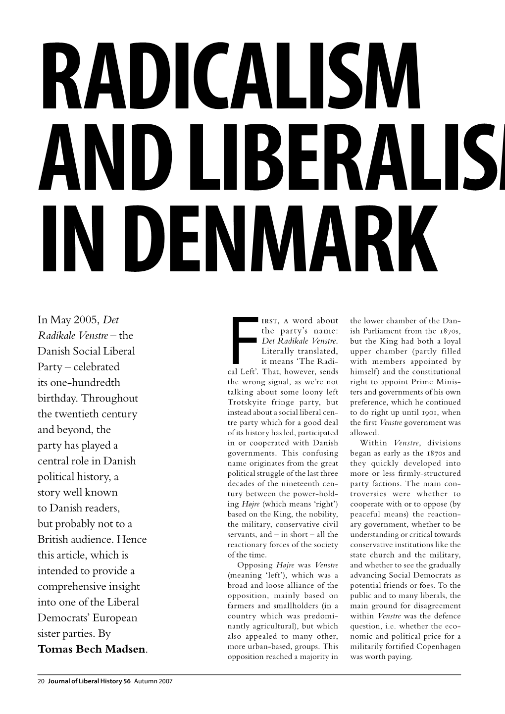 The Danish Social Liberal Party