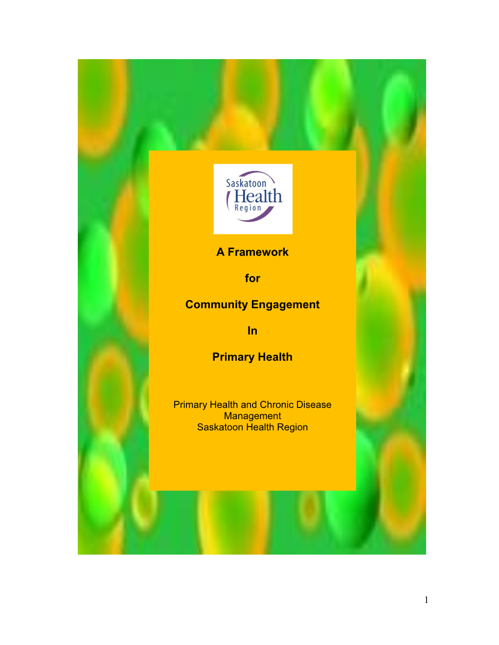 A Framework for Community Engagement in Primary Health Care