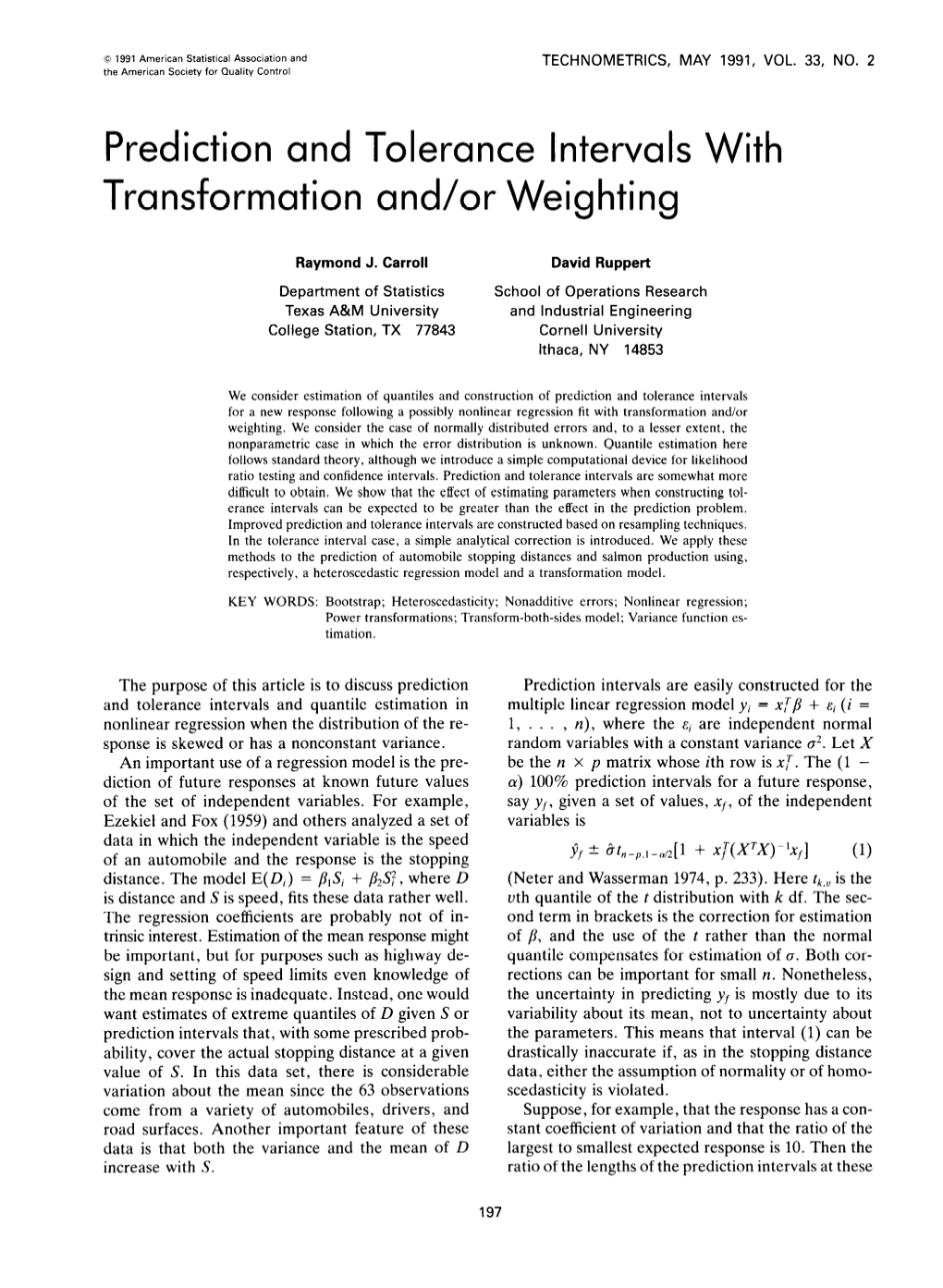 V3302197 Prediction and Tolerance Intervals with Transformation And