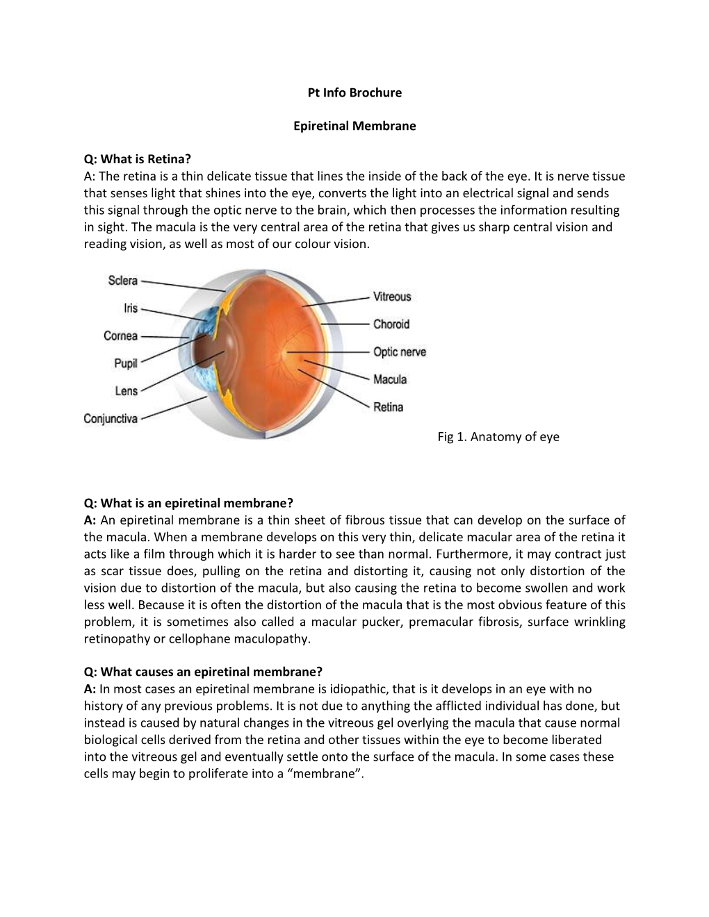 Epiretinal Membrane