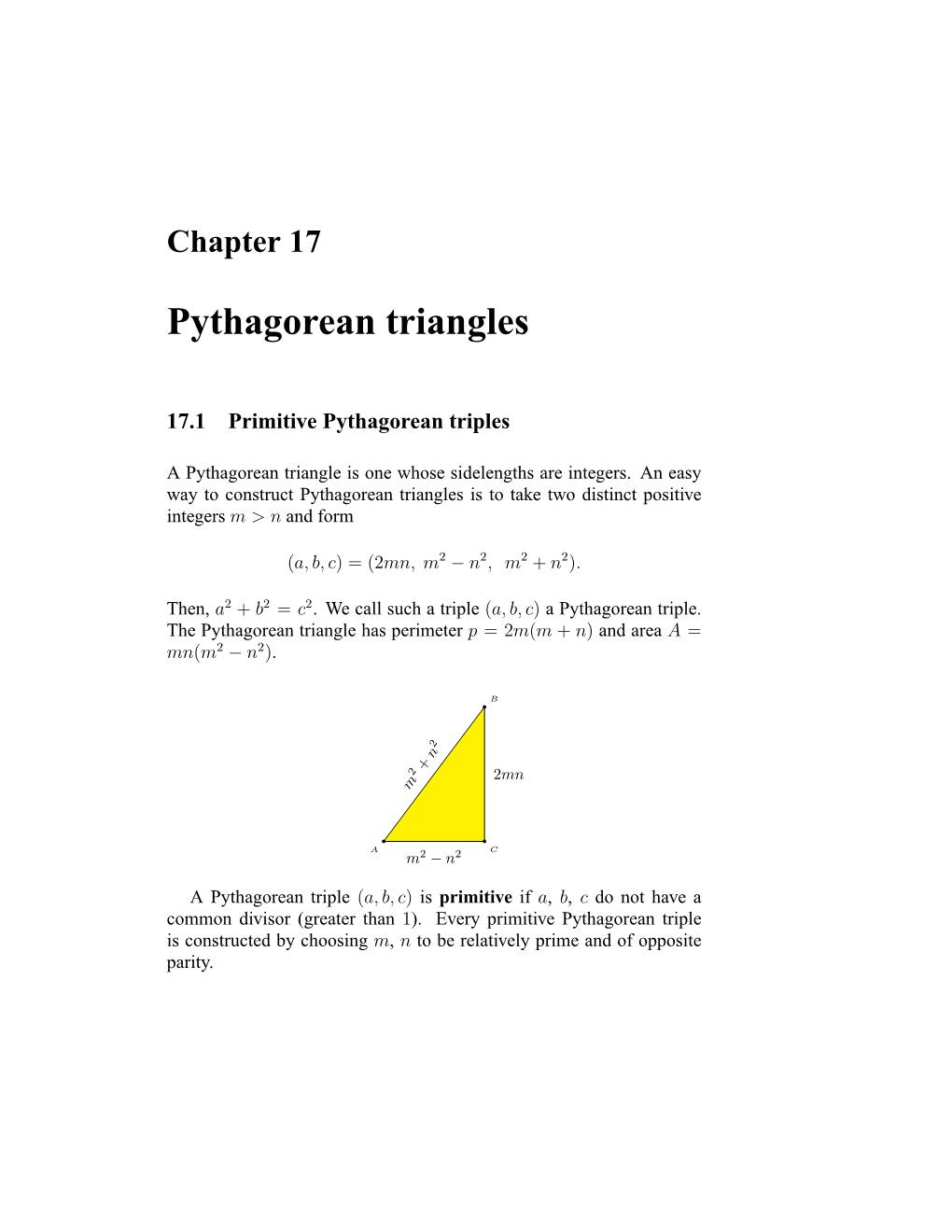 Pythagorean Triangles