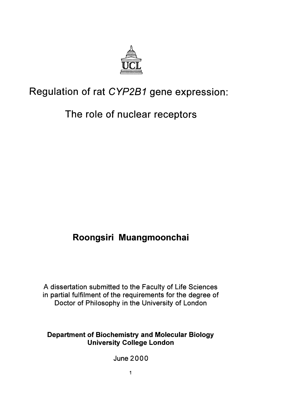 Regulation of Rat CYP2B1 Gene Expression: the Role of Nuclear