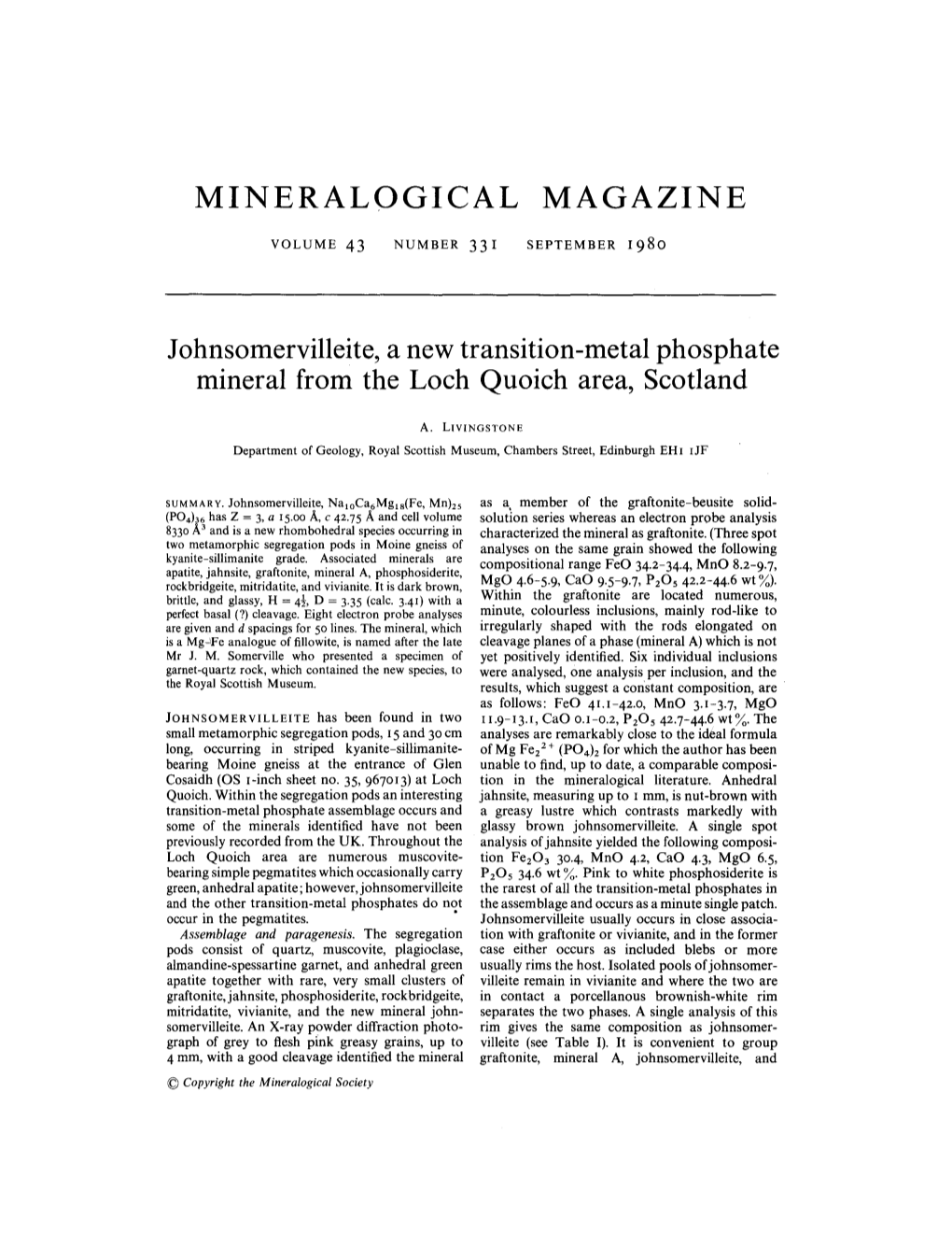 Mineralogical Magazine