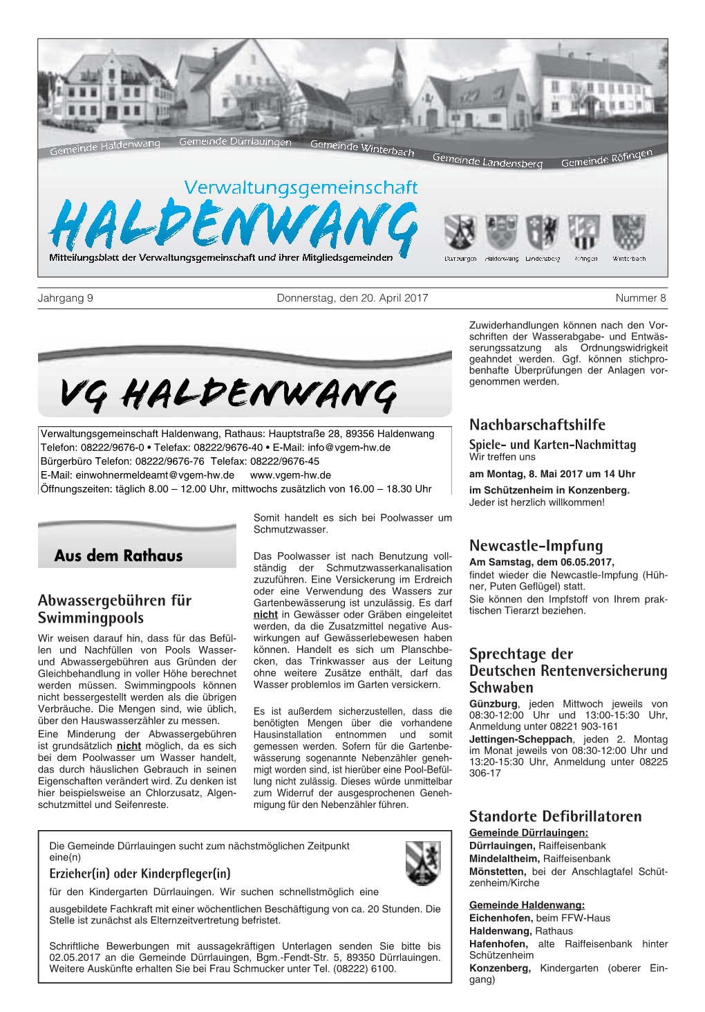 VG Haldenwang Genommen Werden