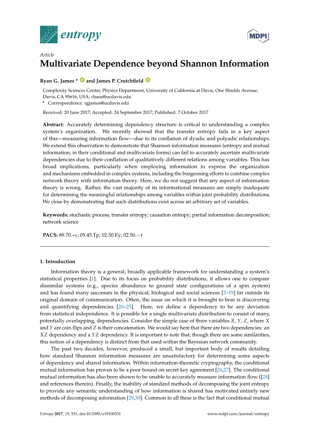 Multivariate Dependence Beyond Shannon Information