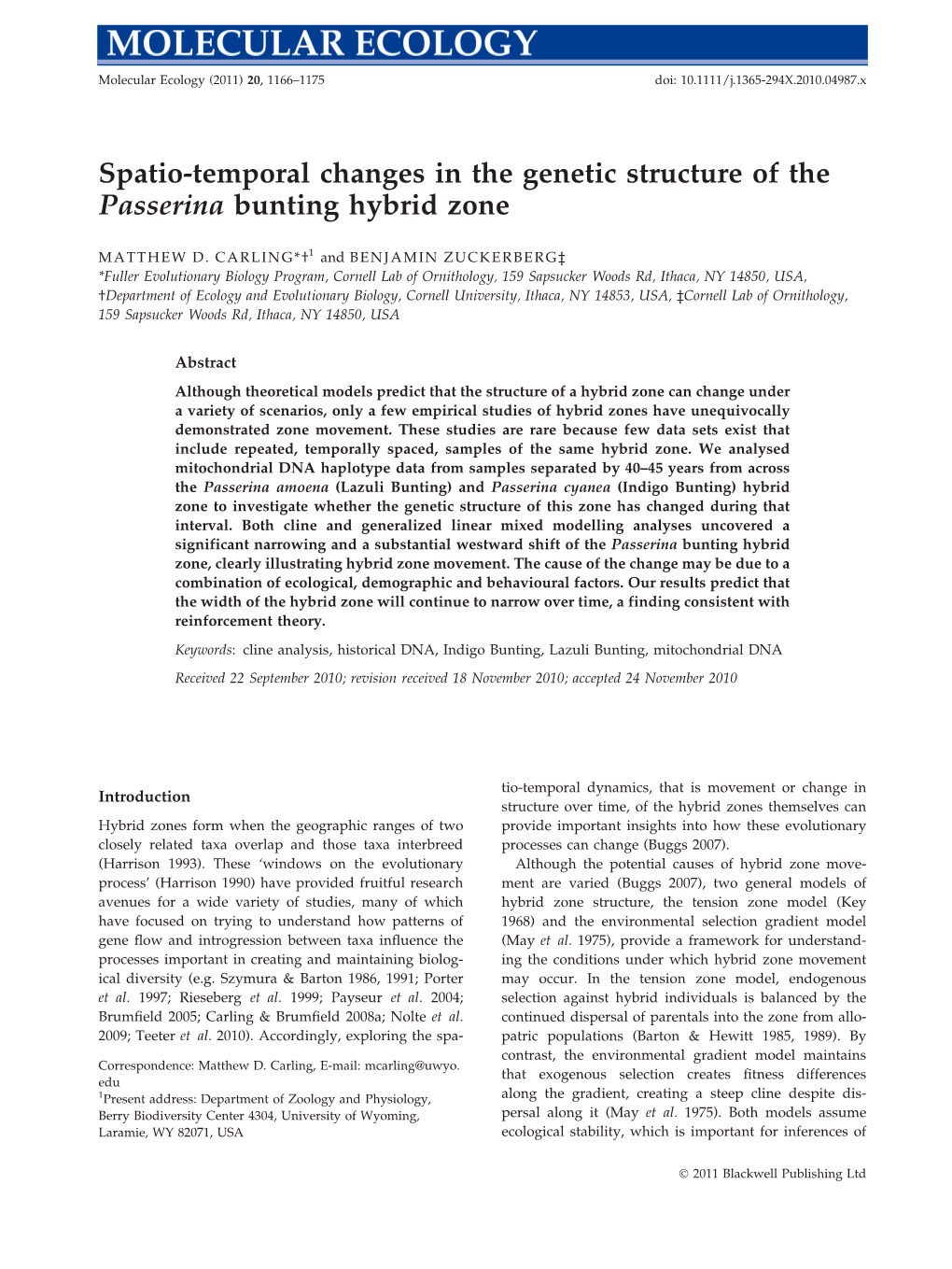 Bunting Hybrid Zone