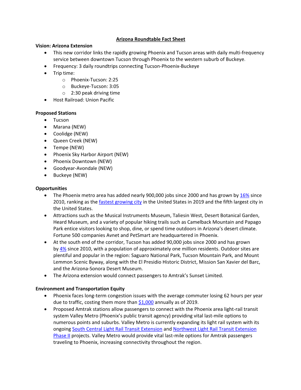 Arizona Roundtable Fact Sheet Vision