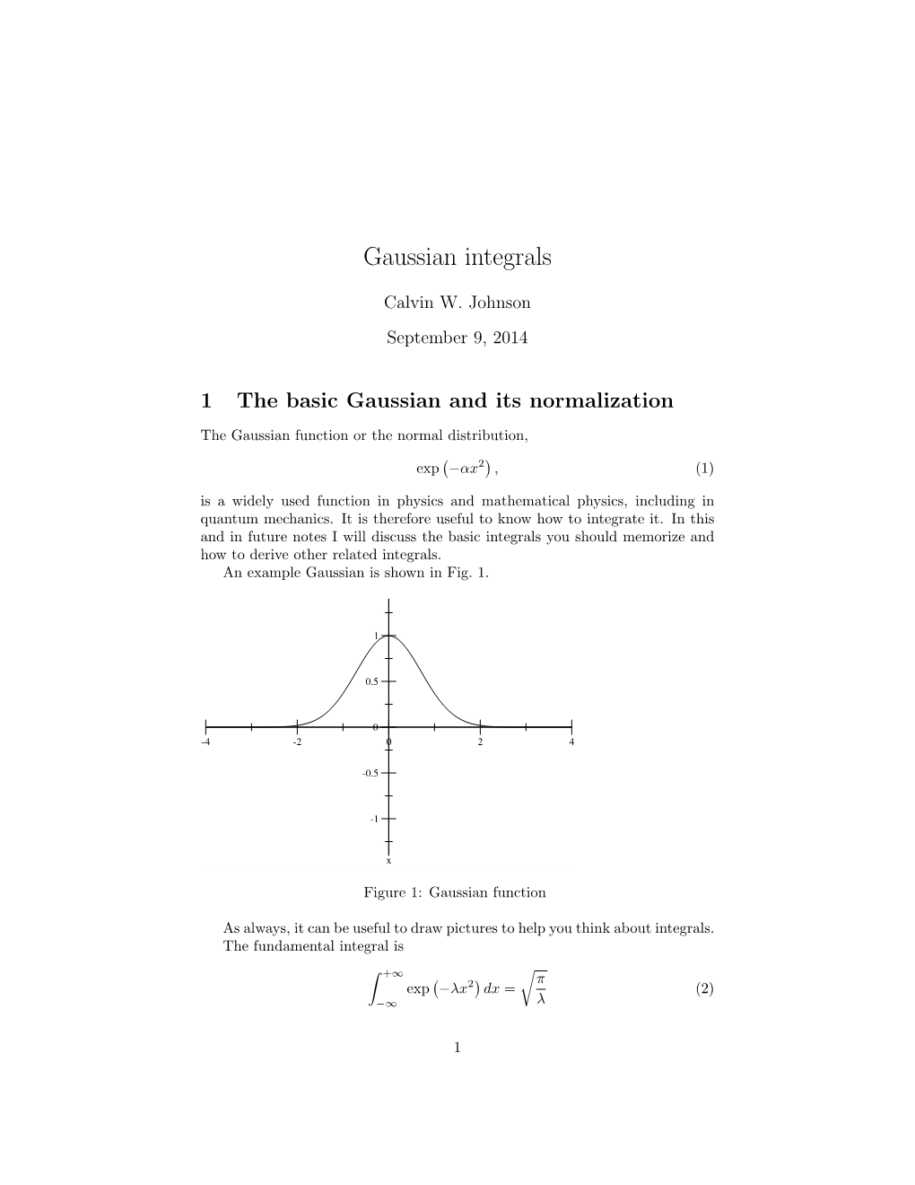 Gaussian Integrals