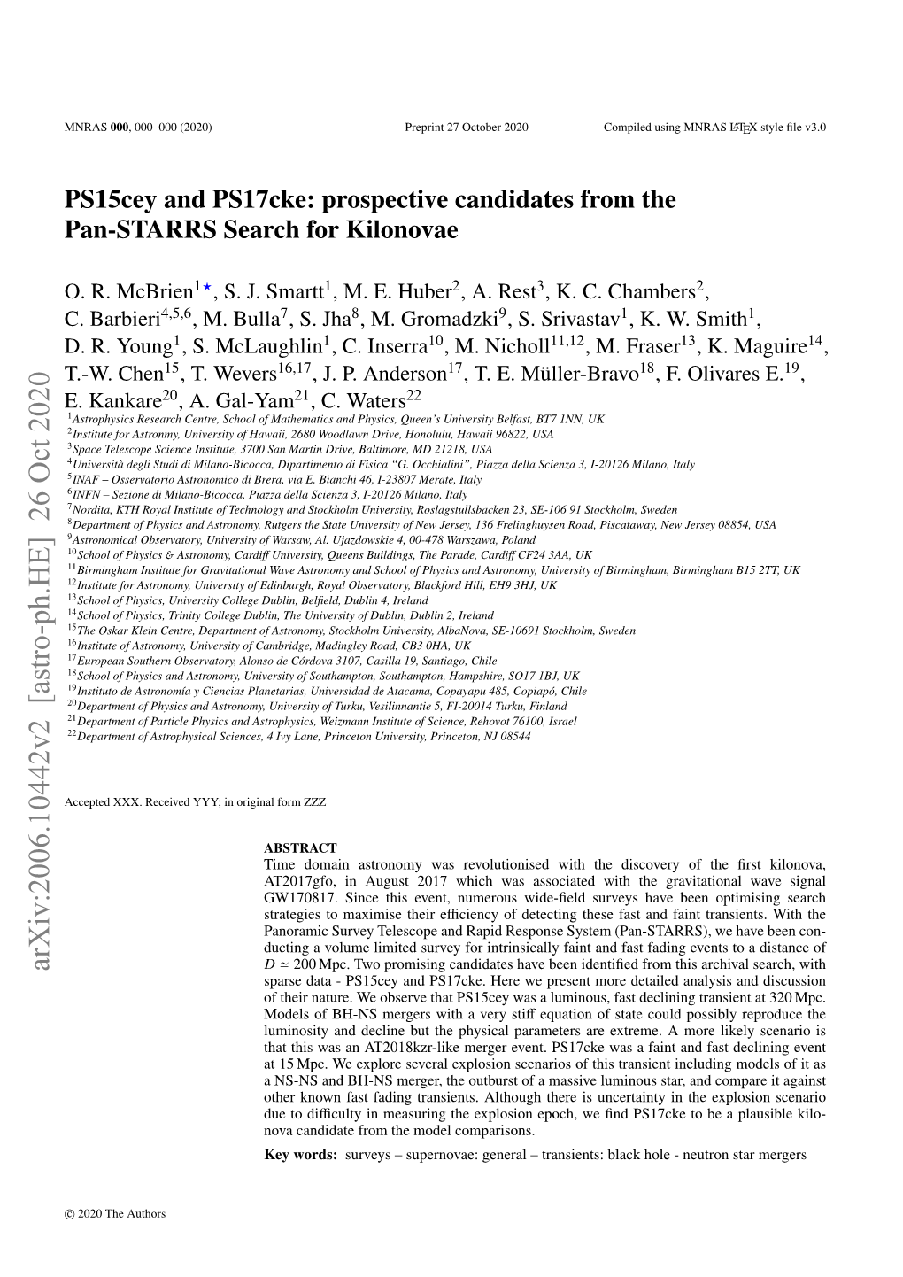 Ps15cey and Ps17cke: Prospective Candidates from the Pan-STARRS Search for Kilonovae