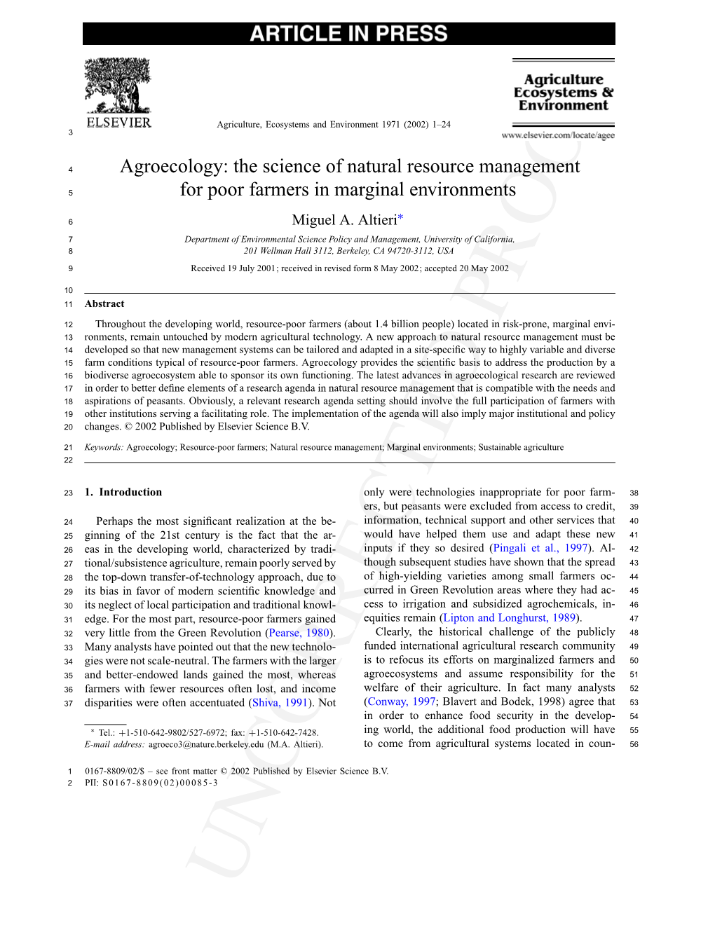 The Science of Natural Resource Management