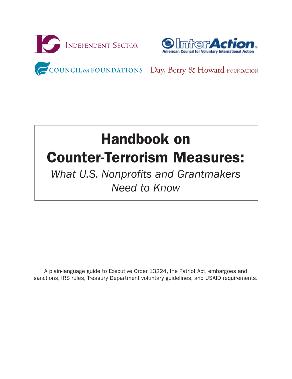 Handbook on Counter-Terrorism Measures: What U.S