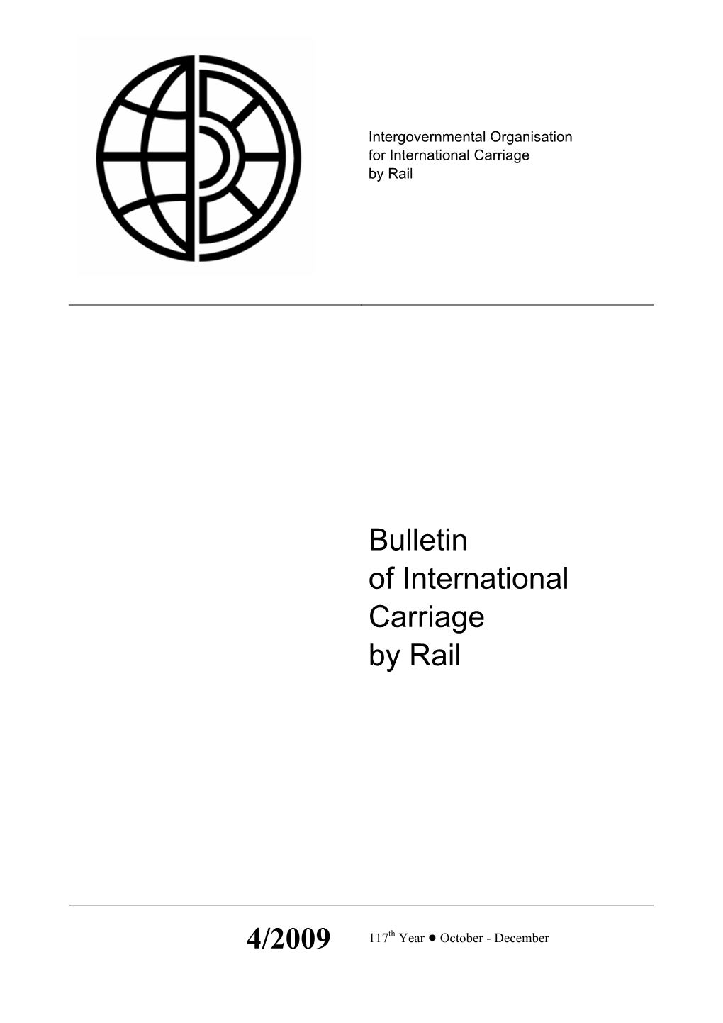Bulletin of International Carriage by Rail