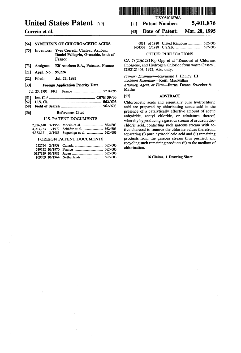 United States Patent (19) Mar. 28, 1995