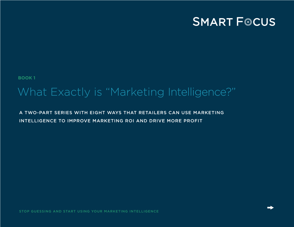 Marketing Intelligence?”