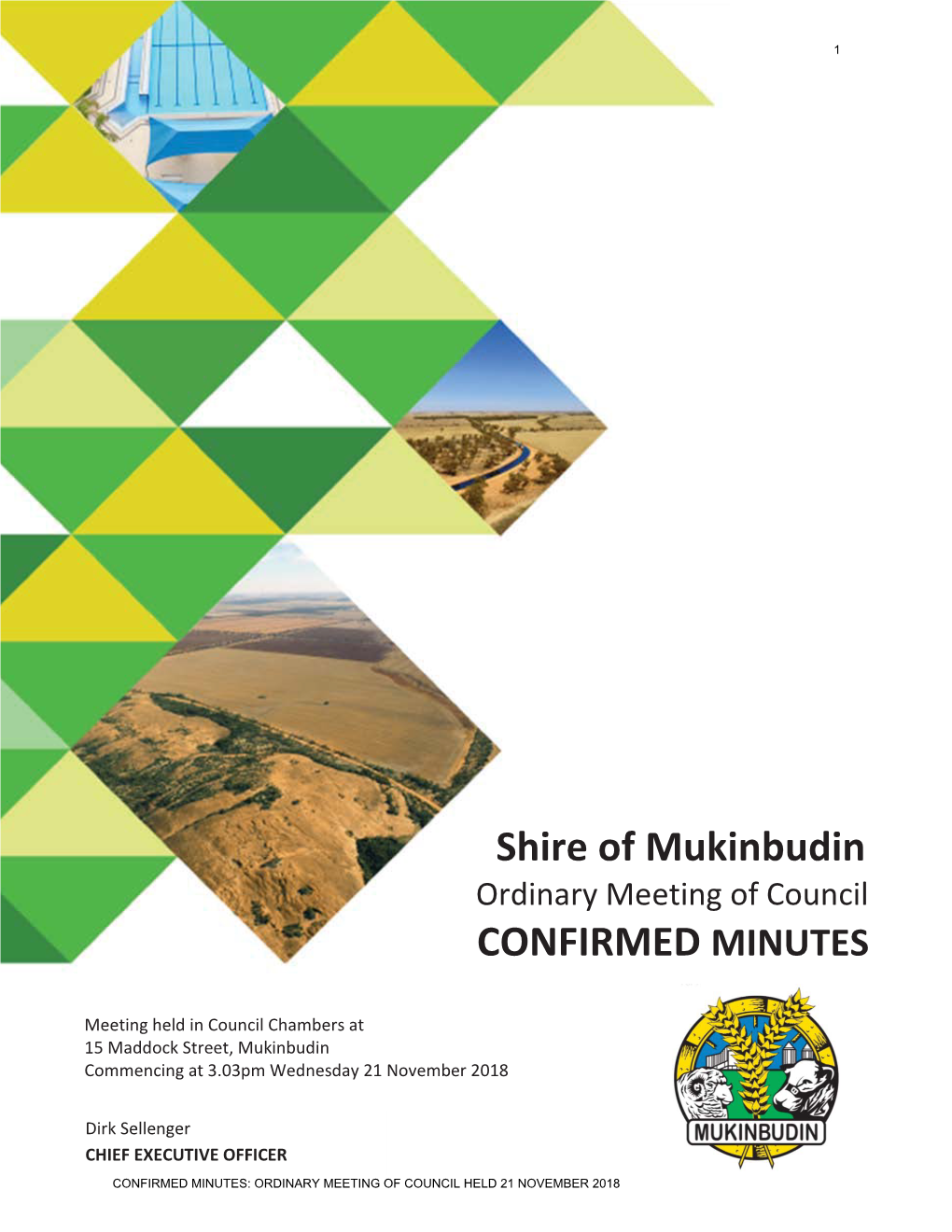 Shire of Mukinbudin CONFIRMED MINUTES