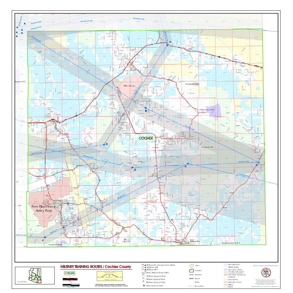 MILITARY TRAINING ROUTES / Cochise County