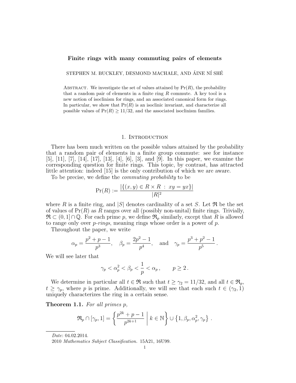 Finite Rings with Many Commuting Pairs of Elements