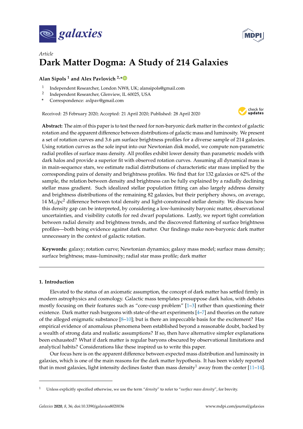 Dark Matter Dogma: a Study of 214 Galaxies